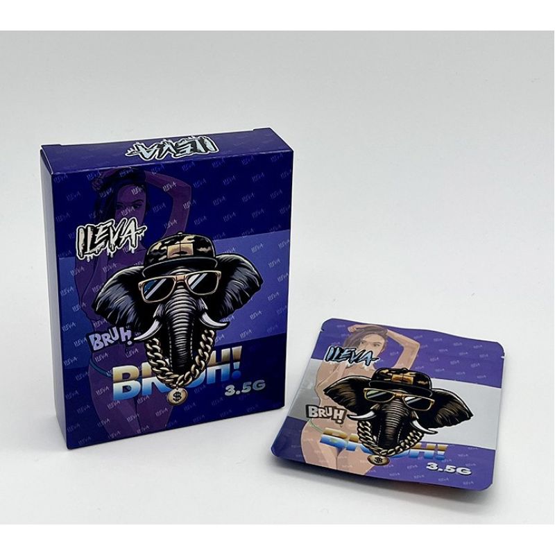 BRUH! 3.5g Holographic Mylar Bags & Boxes